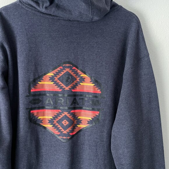 Ariat Chinelos Hex Buckle Hooded Sweatshirt Men's Size L NWT - Picture 5 of 12